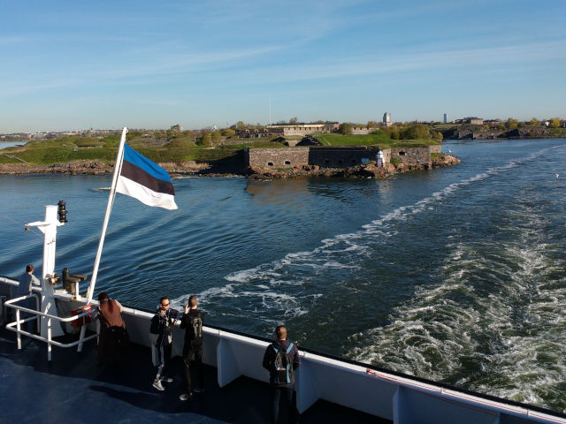 Ferry leaving Helsinki for Tallinn